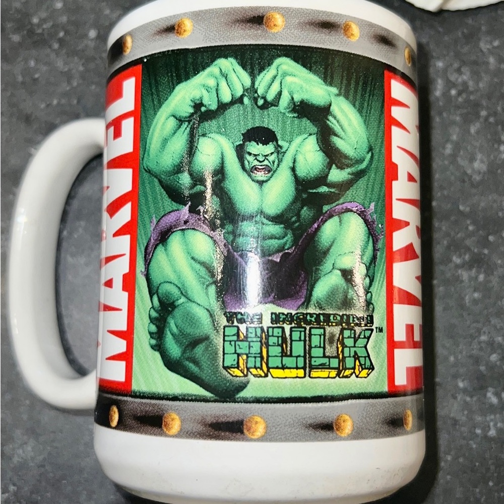 Marvel The Amazing Spider-Man / Hulk Coffee Mug 2003 Marvel Comics Monogram